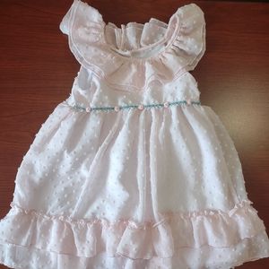 Pink fluffy toddler dress 18M